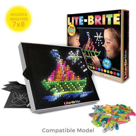 Perfect for All Ages: Lite Brite Magic Screen Complete Set 326 Pieces